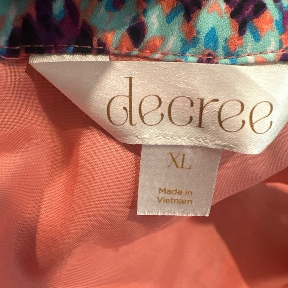 DECREE MULTI PRINT HALTER RUFFLE FAIRY SKORT ROMPER XL - Picture 4 of 10